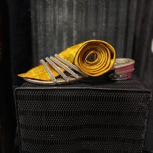 Vintage Yellow Gold Donegal Polyester Wide Girth